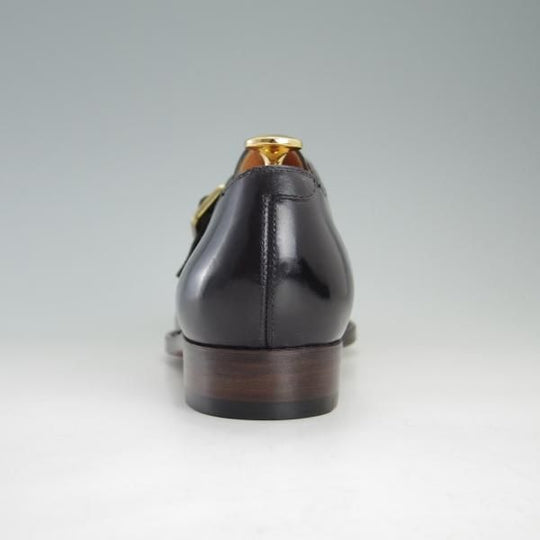 ほぼ未使用★(浅草)hand sewn welted boot maker o.e.【UK7程度★コードバン仕様/プレタポルテ/radicle】モンクストラップ/黒★f372