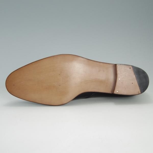 ほぼ未使用★(浅草)hand sewn welted boot maker o.e.【UK7程度★コードバン仕様/プレタポルテ/radicle】モンクストラップ/黒★f372