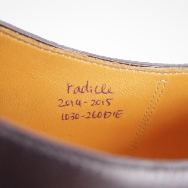 ほぼ未使用★(浅草)hand sewn welted boot maker o.e.【UK7程度★コードバン仕様/プレタポルテ/radicle】モンクストラップ/黒★f372