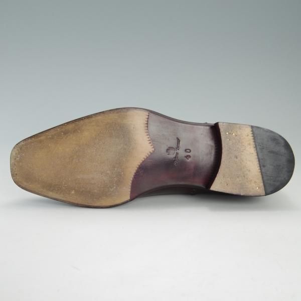 極美品★(伊)ステファノベーメル SIZE 40【定価20万円以上★クォーターブローグ/6620】ミュージアムカーフ/濃茶/Stefano Bemer★f373