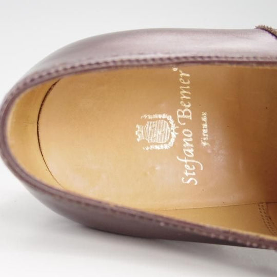 極美品★(伊)ステファノベーメル SIZE 40【定価20万円以上★クォーターブローグ/6620】ミュージアムカーフ/濃茶/Stefano Bemer★f373