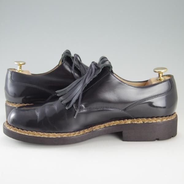 極美品★パラブーツ SIZE 7【貴重★District/ユナイテッドアローズ別注/PERRIAND/ペリアン】プレーントゥ/黒/Paraboot★f375