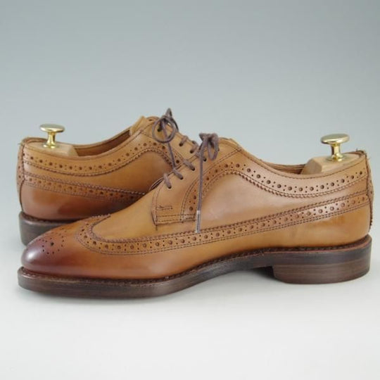 未使用★(米)アレンエドモンズ 7E【★(米)ラルフローレン別注/POLO Ralph Lauren】ロングウイング/カーフ/薄茶/メンズ/ALLEN EDMONDS★f378