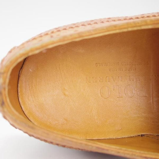 未使用★(米)アレンエドモンズ 7E【★(米)ラルフローレン別注/POLO Ralph Lauren】ロングウイング/カーフ/薄茶/メンズ/ALLEN EDMONDS★f378