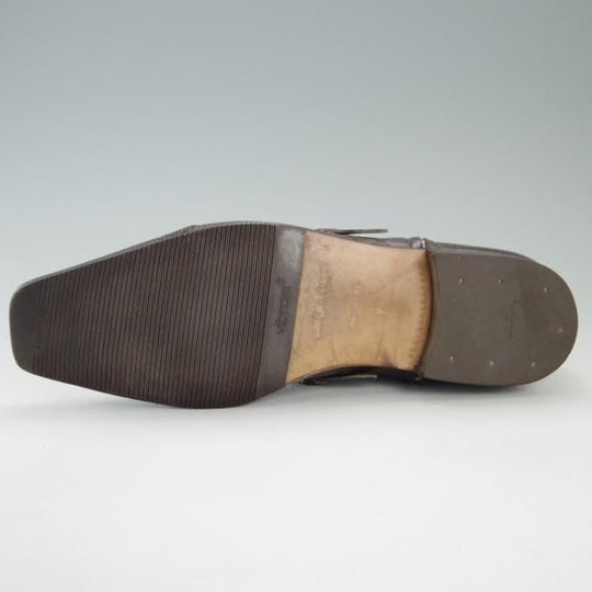 極上★(伊)セルジオロッシ SIZE 7【定価20万円以上★リザード革仕様/サイドジップブーツ】濃茶/メンズ/sergio rossi★f379