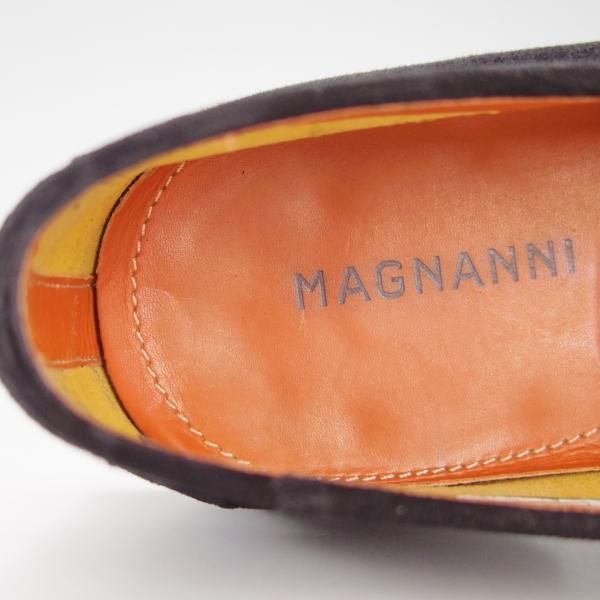 極上★(スペイン製)マグナーニ SIZE 38【★タッセルローファー/15790】スエード/黒/メンズ/MAGNANNI★f381