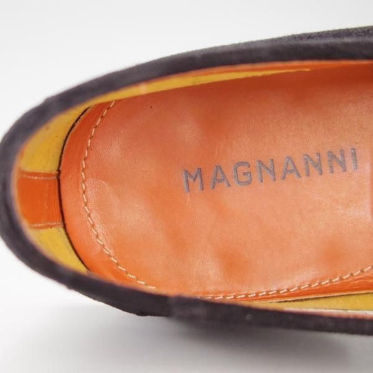 極上★(スペイン製)マグナーニ SIZE 38【★タッセルローファー/15790】スエード/黒/メンズ/MAGNANNI★f381