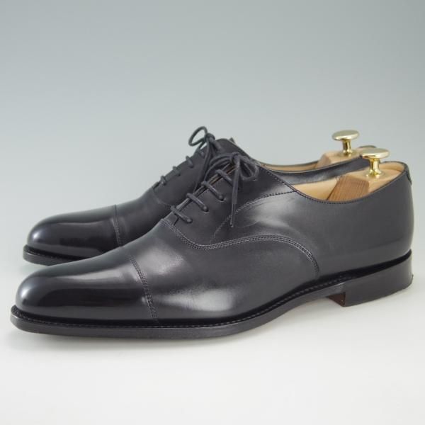 美品★チャーチ 75F/UK7.5【★ストレートチップ/RUSTON】159ラスト/5都市ロゴ/DECO CALF/カーフ/黒/メンズ/Church's★f383