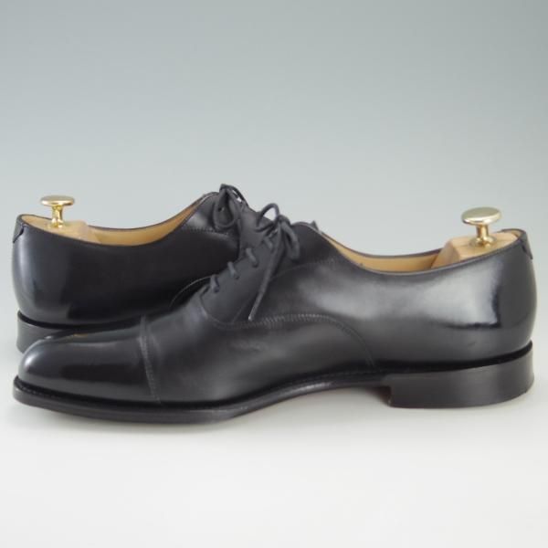 美品★チャーチ 75F/UK7.5【★ストレートチップ/RUSTON】159ラスト/5都市ロゴ/DECO CALF/カーフ/黒/メンズ/Church's★f383