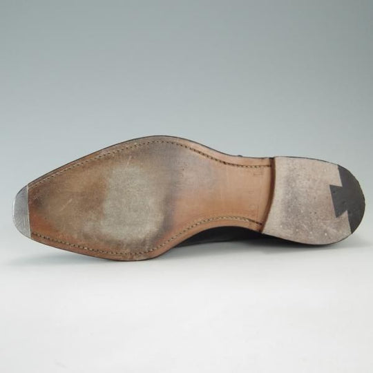 美品★チャーチ 75F/UK7.5【★ストレートチップ/RUSTON】159ラスト/5都市ロゴ/DECO CALF/カーフ/黒/メンズ/Church's★f383