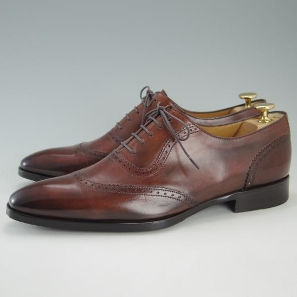 極上★(伊)フランチェスコ・ベニーニョ SIZE 7.5【定価￥57,200-★パティーヌ仕上げ/4643】COMOラスト/赤茶/Francesco Benigno★f384