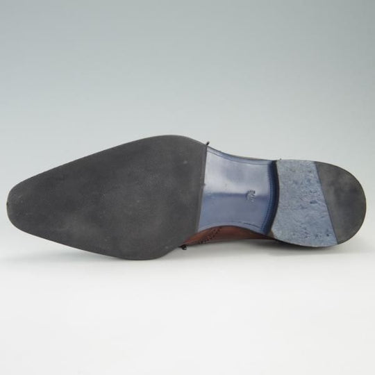 極上★(伊)フランチェスコ・ベニーニョ SIZE 7.5【定価￥57,200-★パティーヌ仕上げ/4643】COMOラスト/赤茶/Francesco Benigno★f384