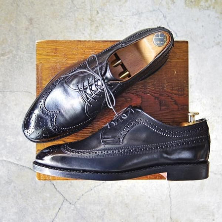 未使用★(米)アレンエドモンズ 8.5E【★(米)ラルフローレン別注/POLO Ralph Lauren】ロングウイング/カーフ/黒/ALLEN EDMONDS★f395