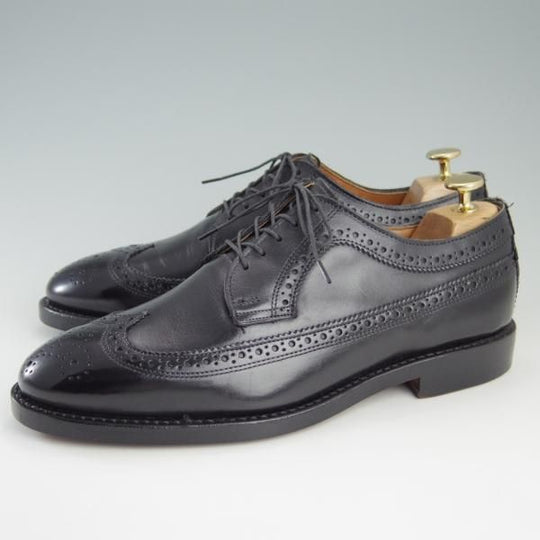 未使用★(米)アレンエドモンズ 8.5E【★(米)ラルフローレン別注/POLO Ralph Lauren】ロングウイング/カーフ/黒/ALLEN EDMONDS★f395