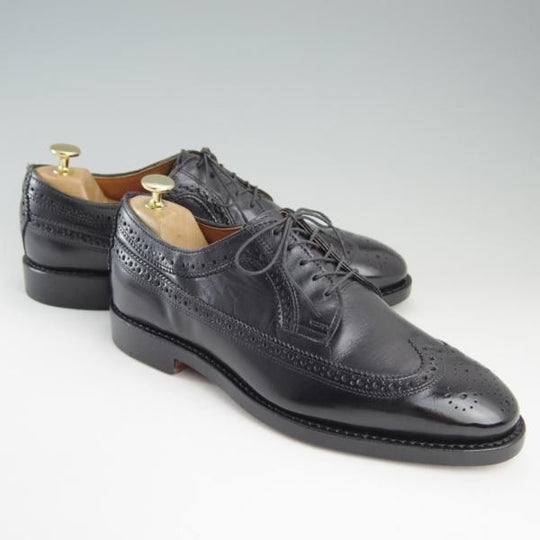 未使用★(米)アレンエドモンズ 8.5E【★(米)ラルフローレン別注/POLO Ralph Lauren】ロングウイング/カーフ/黒/ALLEN EDMONDS★f395