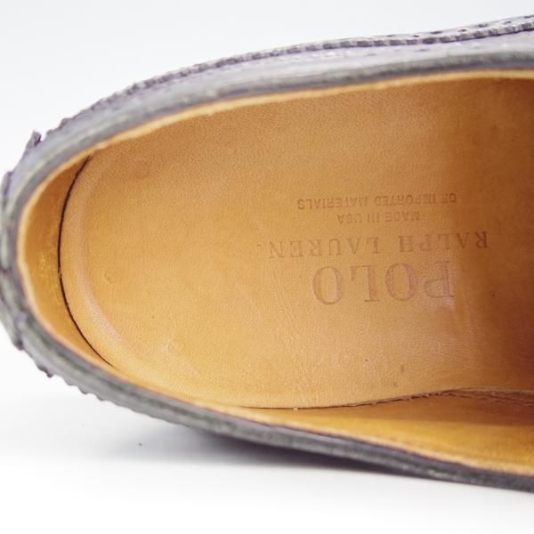 未使用★(米)アレンエドモンズ 8.5E【★(米)ラルフローレン別注/POLO Ralph Lauren】ロングウイング/カーフ/黒/ALLEN EDMONDS★f395