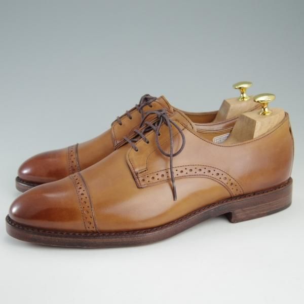 未使用★(米)アレンエドモンズ 9E【★(米)ラルフローレン別注/POLO Ralph Lauren】クォーターブローグ/カーフ/茶/ALLEN EDMONDS★f396