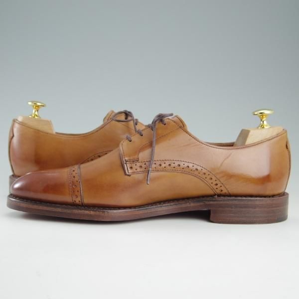 未使用★(米)アレンエドモンズ 9E【★(米)ラルフローレン別注/POLO Ralph Lauren】クォーターブローグ/カーフ/茶/ALLEN EDMONDS★f396