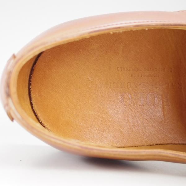 未使用★(米)アレンエドモンズ 9E【★(米)ラルフローレン別注/POLO Ralph Lauren】クォーターブローグ/カーフ/茶/ALLEN EDMONDS★f396