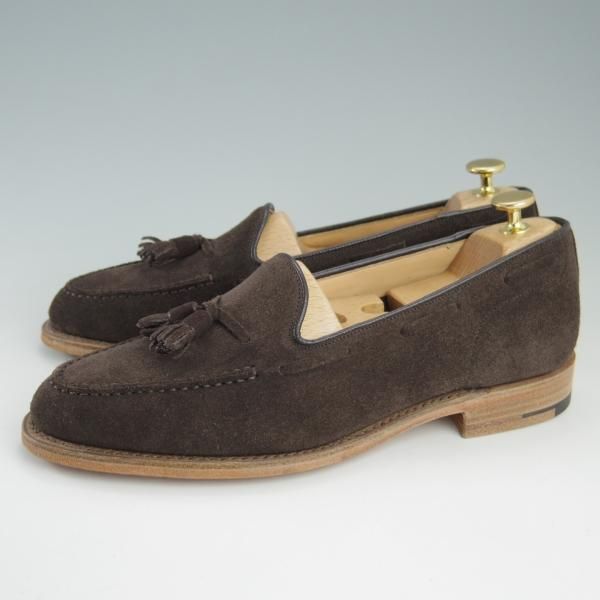 未使用★チャーチ 80F/UK8【★タッセルローファー/FOSBURY】93ラスト/4都市ロゴ/スエード/濃茶/メンズ/Church's★f400