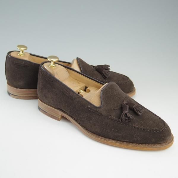 未使用★チャーチ 80F/UK8【★タッセルローファー/FOSBURY】93ラスト/4都市ロゴ/スエード/濃茶/メンズ/Church's★f400