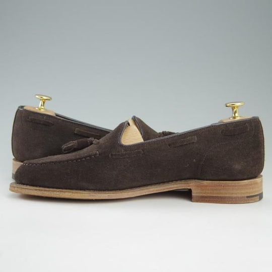 未使用★チャーチ 80F/UK8【★タッセルローファー/FOSBURY】93ラスト/4都市ロゴ/スエード/濃茶/メンズ/Church's★f400