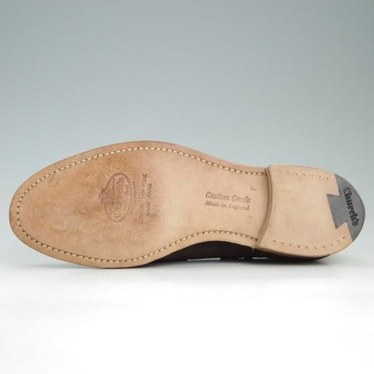 未使用★チャーチ 80F/UK8【★タッセルローファー/FOSBURY】93ラスト/4都市ロゴ/スエード/濃茶/メンズ/Church's★f400