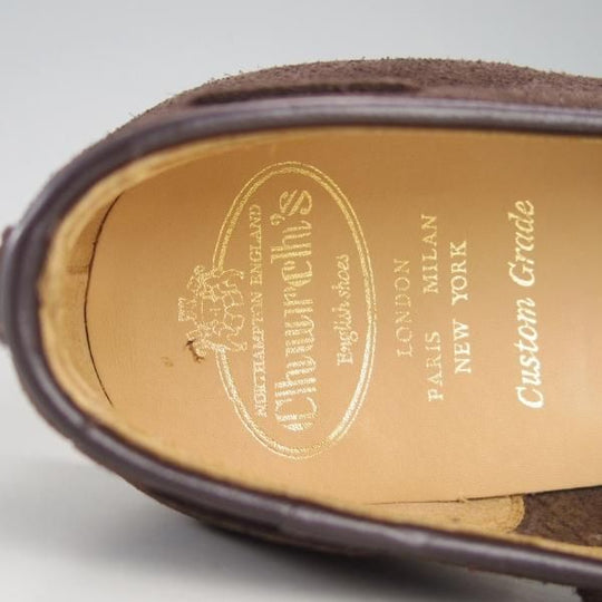 未使用★チャーチ 80F/UK8【★タッセルローファー/FOSBURY】93ラスト/4都市ロゴ/スエード/濃茶/メンズ/Church's★f400