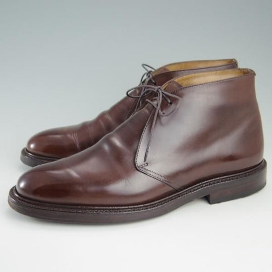 極上★チャーチ 70F/UK7【貴重★100ラスト/チャッカブーツ】4都市ロゴ/カーフ/濃茶/メンズ/Church's★f401