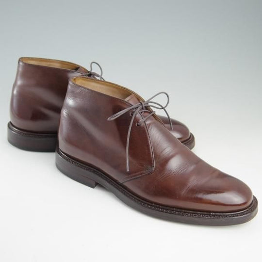 極上★チャーチ 70F/UK7【貴重★100ラスト/チャッカブーツ】4都市ロゴ/カーフ/濃茶/メンズ/Church's★f401