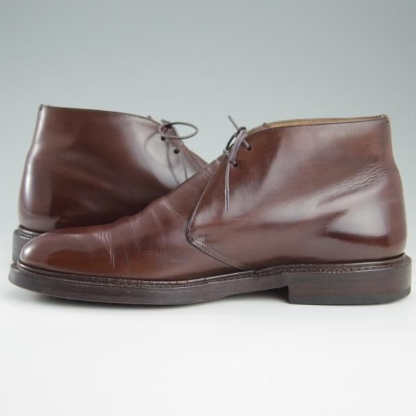 極上★チャーチ 70F/UK7【貴重★100ラスト/チャッカブーツ】4都市ロゴ/カーフ/濃茶/メンズ/Church's★f401