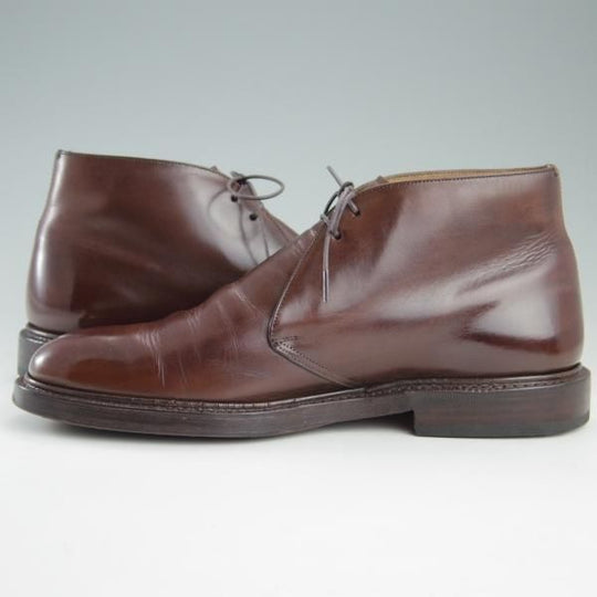 極上★チャーチ 70F/UK7【貴重★100ラスト/チャッカブーツ】4都市ロゴ/カーフ/濃茶/メンズ/Church's★f401