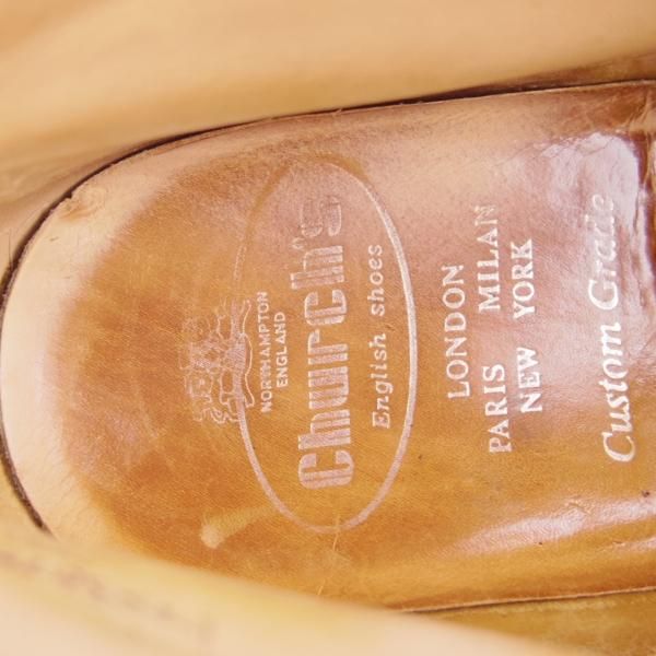 極上★チャーチ 70F/UK7【貴重★100ラスト/チャッカブーツ】4都市ロゴ/カーフ/濃茶/メンズ/Church's★f401