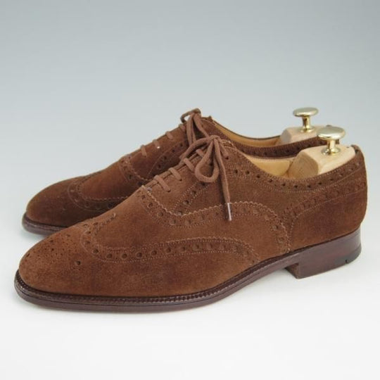 極上★チャーチ 65G/UK6.5【旧チャーチ★73ラスト/CHETWYND/チェットウィンド】3都市ロゴ/フルブローグ/スエード/茶/Church's★f402