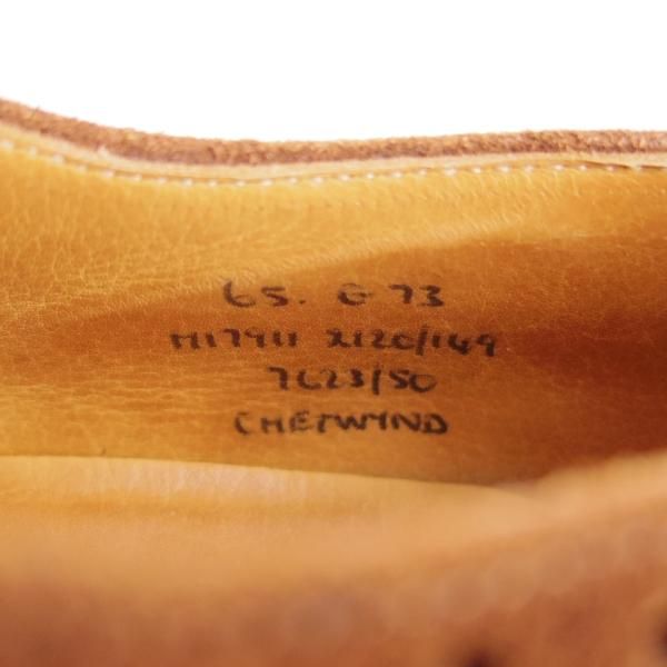 極上★チャーチ 65G/UK6.5【旧チャーチ★73ラスト/CHETWYND/チェットウィンド】3都市ロゴ/フルブローグ/スエード/茶/Church's★f402