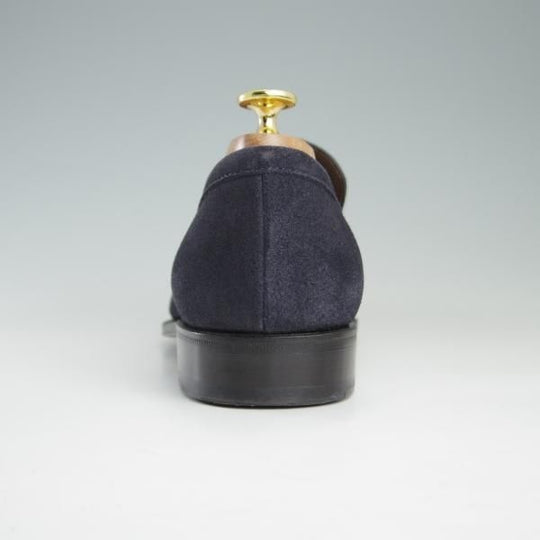 極美品★(スペイン製)CARMINA/カルミナ SIZE 8.5【定価￥72,600-★グッドイヤーウェルテッド製法】コインローファー/スエード/紺★f405