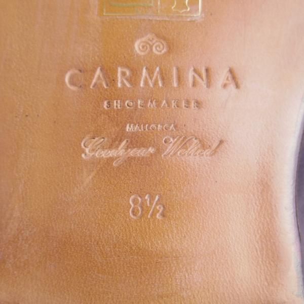極美品★(スペイン製)CARMINA/カルミナ SIZE 8.5【定価￥72,600-★グッドイヤーウェルテッド製法】コインローファー/スエード/紺★f405