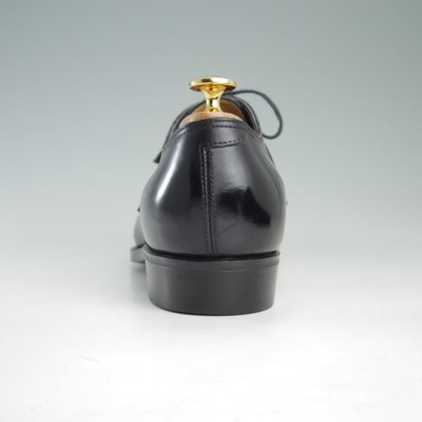 極美品★(浅草)RENDO/レンド SIZE 7【オーダー価格￥64,350-★(欧州)ボックスカーフ仕様/プレーントゥ/7704】770ラスト/黒/メンズ★f406