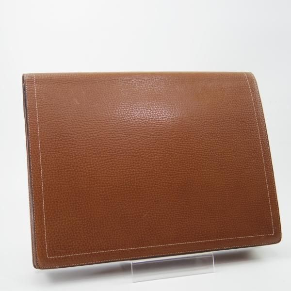 極上★(スペイン)ロエベ/LOEWE【★ドキュメントケース/クラッチバッグ】レザー/メンズ&レディース/ビジネス/バッグ/茶/革/鞄★N5639