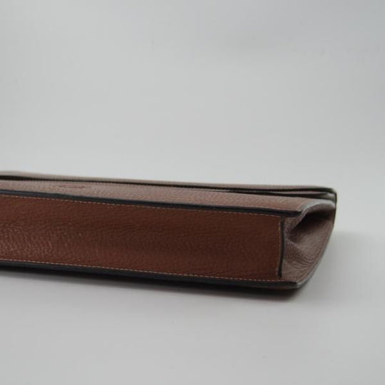 極上★(スペイン)ロエベ/LOEWE【★ドキュメントケース/クラッチバッグ】レザー/メンズ&レディース/ビジネス/バッグ/茶/革/鞄★N5639