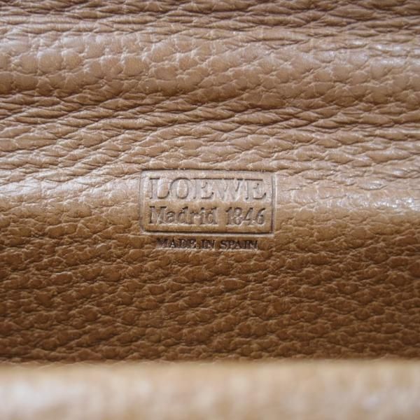 極上★(スペイン)ロエベ/LOEWE【★ドキュメントケース/クラッチバッグ】レザー/メンズ&レディース/ビジネス/バッグ/茶/革/鞄★N5639