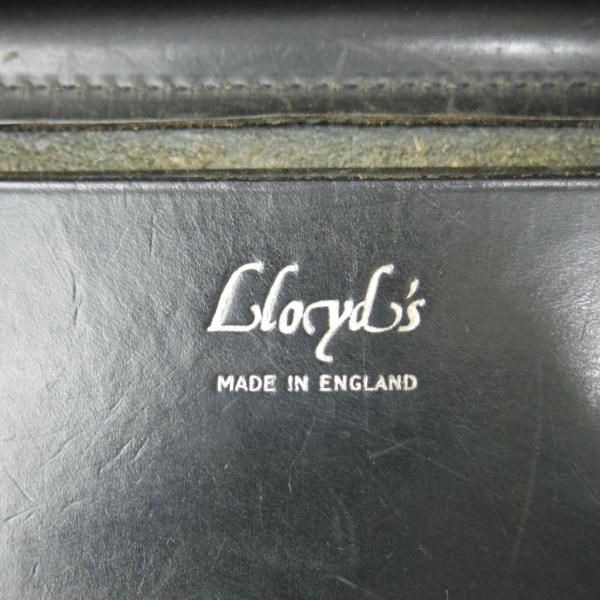 極上★(英)Lloyd's/ロイズラゲッジ【★ブライドルレザー/ブリーフケース/ロイドフットウェア取扱】メンズ/ビジネス/バッグ/黒/革/鞄★N5642