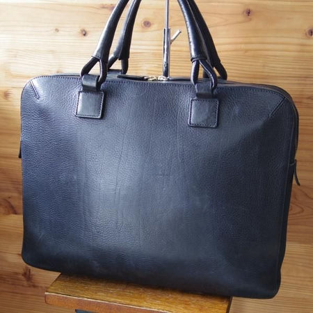極上★(英)ダンヒル/dunhill【定価12万円★Bladon Single Zip Briefcase/レザー/ブリーフケース】メンズ/ビジネス/バッグ/黒/革/鞄★N5647