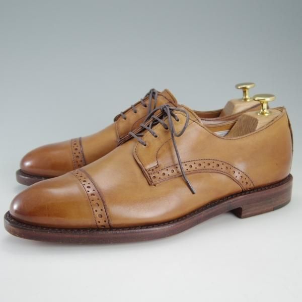 未使用★(米)アレンエドモンズ 8E【★(米)ラルフローレン別注/POLO Ralph Lauren】クォーターブローグ/カーフ/茶/ALLEN EDMONDS★f409