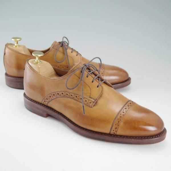 未使用★(米)アレンエドモンズ 8E【★(米)ラルフローレン別注/POLO Ralph Lauren】クォーターブローグ/カーフ/茶/ALLEN EDMONDS★f409