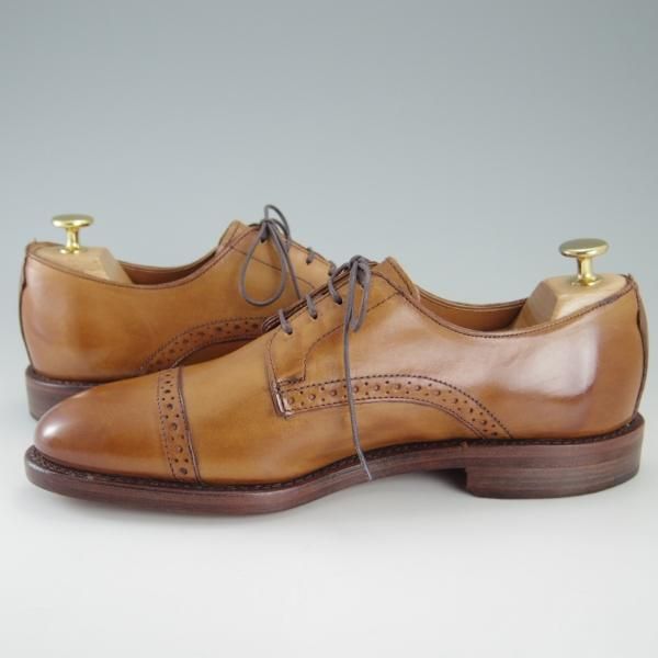 未使用★(米)アレンエドモンズ 8E【★(米)ラルフローレン別注/POLO Ralph Lauren】クォーターブローグ/カーフ/茶/ALLEN EDMONDS★f409