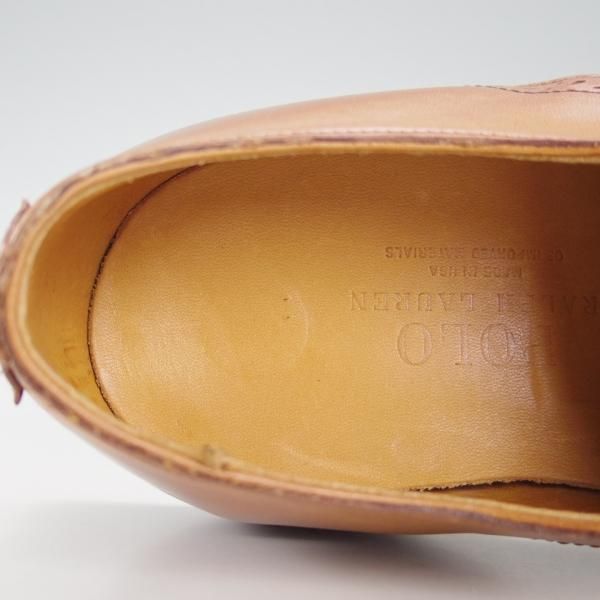 未使用★(米)アレンエドモンズ 8E【★(米)ラルフローレン別注/POLO Ralph Lauren】クォーターブローグ/カーフ/茶/ALLEN EDMONDS★f409