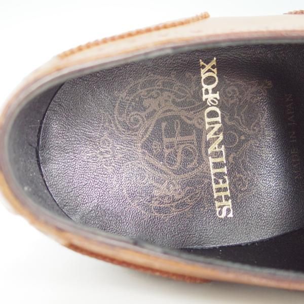 極美品★シェットランドフォックス SIZE 6.5【ダイナイトソール仕様★コベントリーシリーズ/005F SF】カーフ/薄茶/Shetlandfox★f412