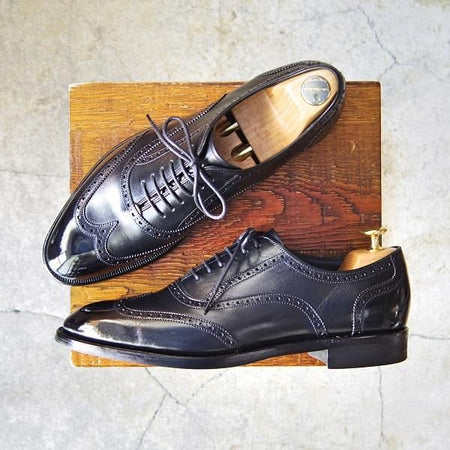 美品★シェットランドフォックス SIZE 6.5【ダイナイトソール仕様★コベントリーシリーズ/005F SF】カーフ/黒/Shetlandfox★f413