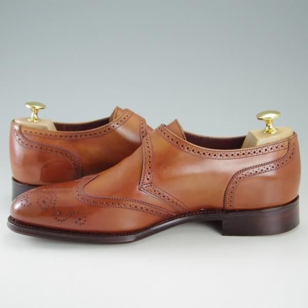 極美品★(英)アルフレッド・サージェント 6.5F【(英)Herring Shoes別注★PHILIP 2/モンクストラップ】109ラスト/茶/Alfred Sargent★f414